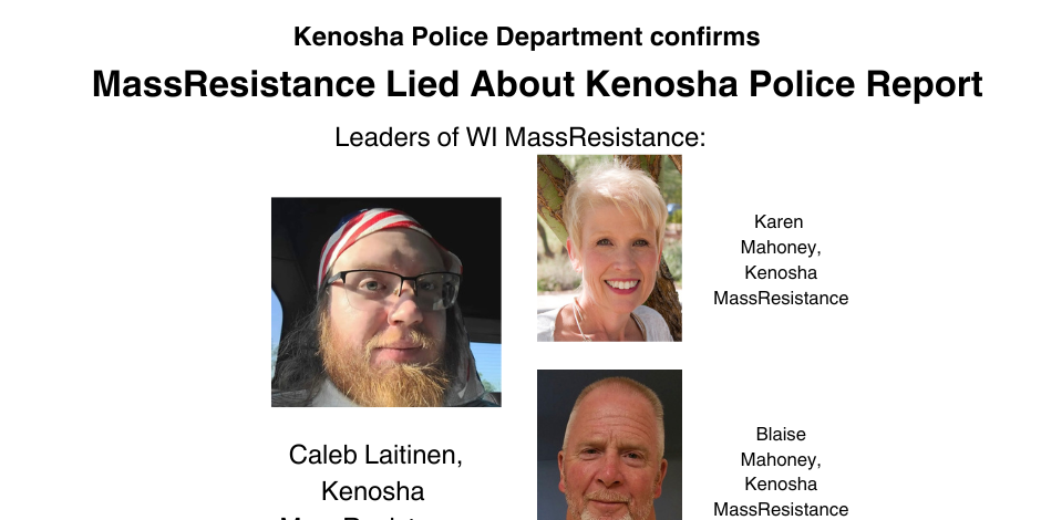 WI MassResistance Lies About Police Report